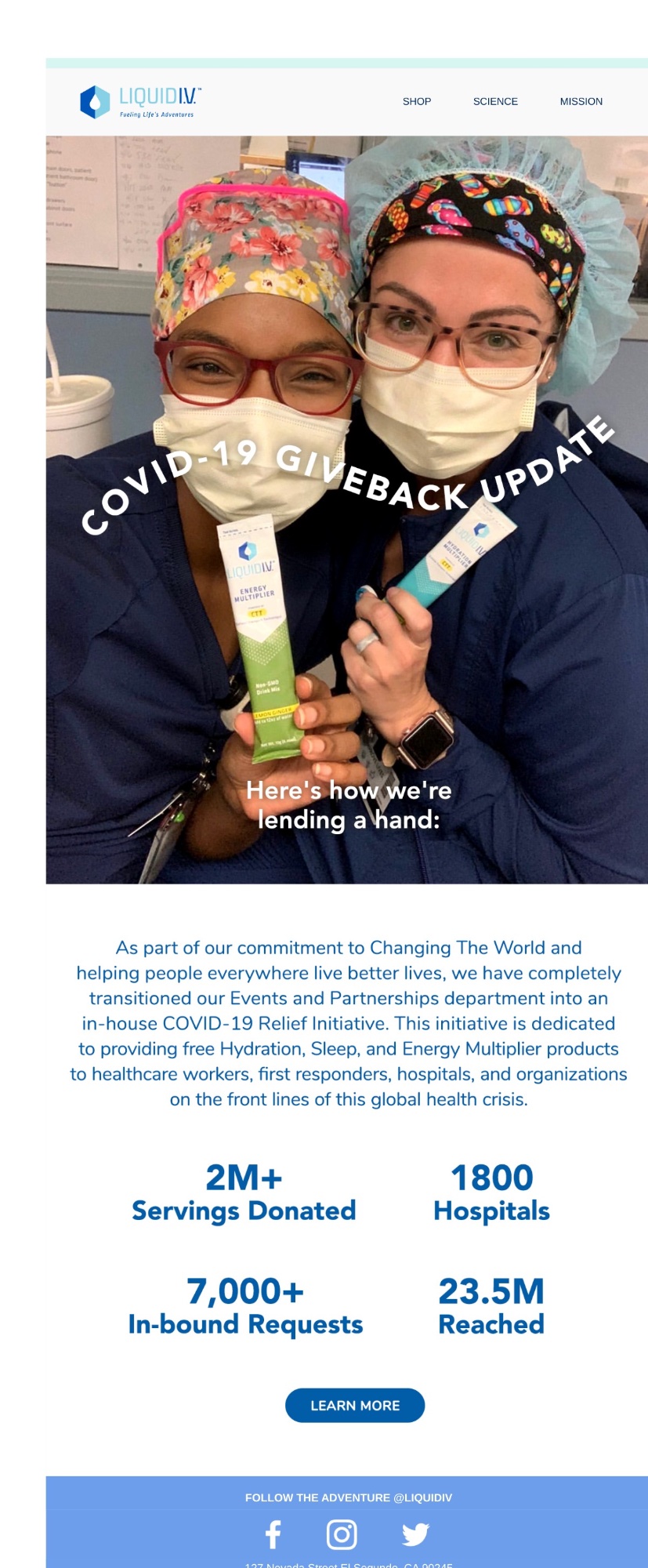 LIV COVID Giveback